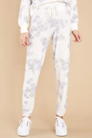 Ava Pastel Lavender Ash Floral Jogger