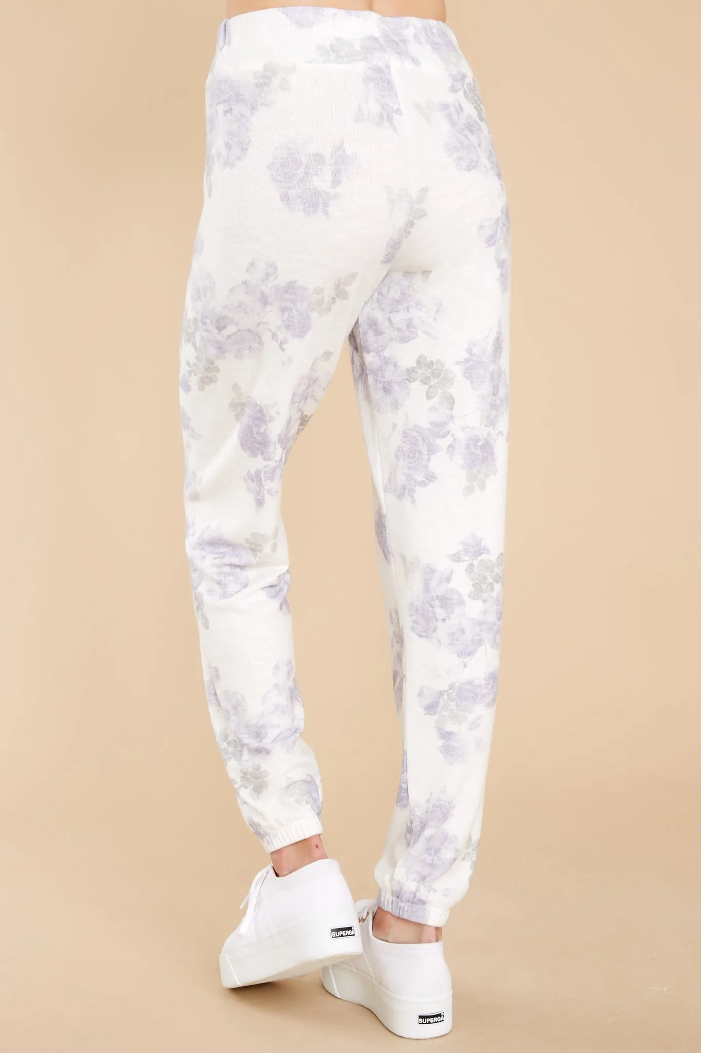 Ava Pastel Lavender Ash Floral Jogger