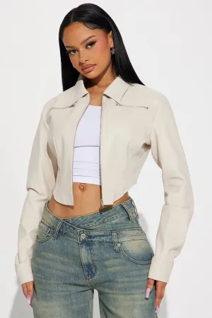 Better Than You Know Faux Leather Jacket - Ivory