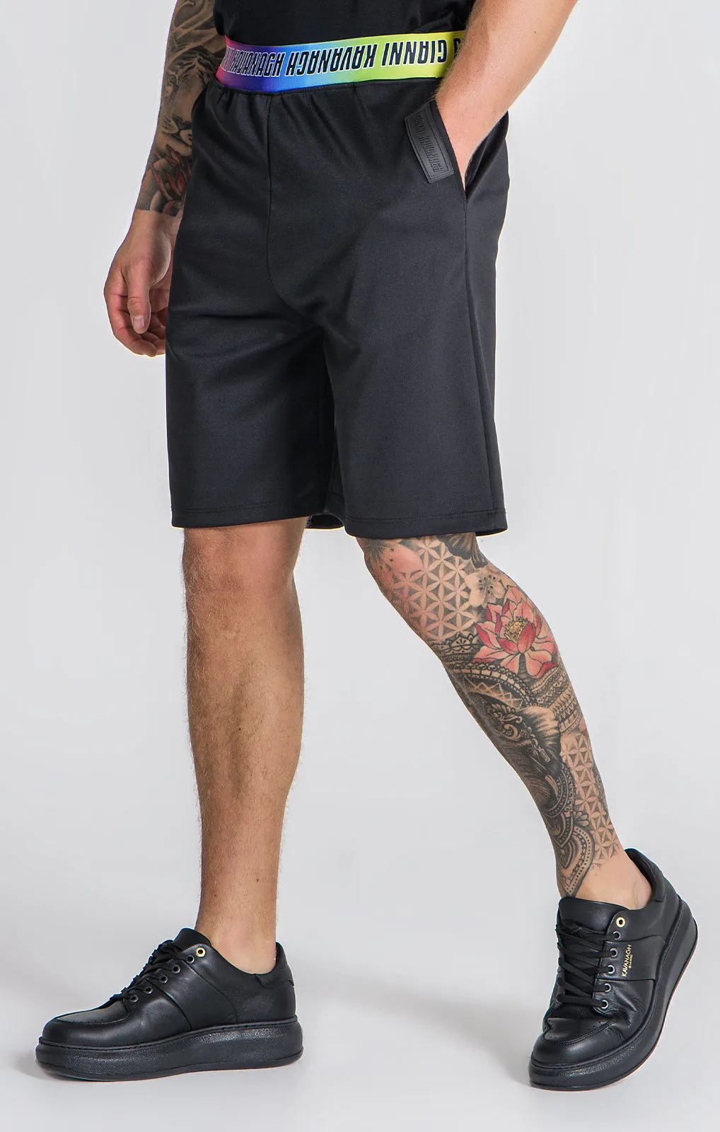 Black Chromatica Elastic Shorts