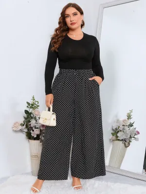 Womens Plus Size Wide-Leg Pants - Amanda Collection