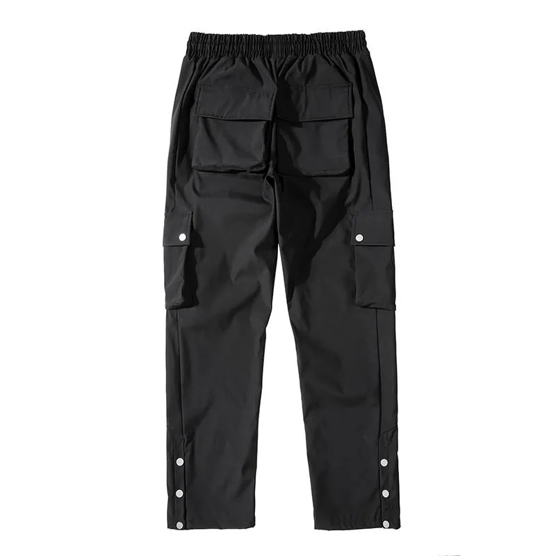 Casual Snap Button Cargo Pants