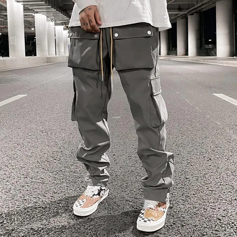 Casual Snap Button Cargo Pants