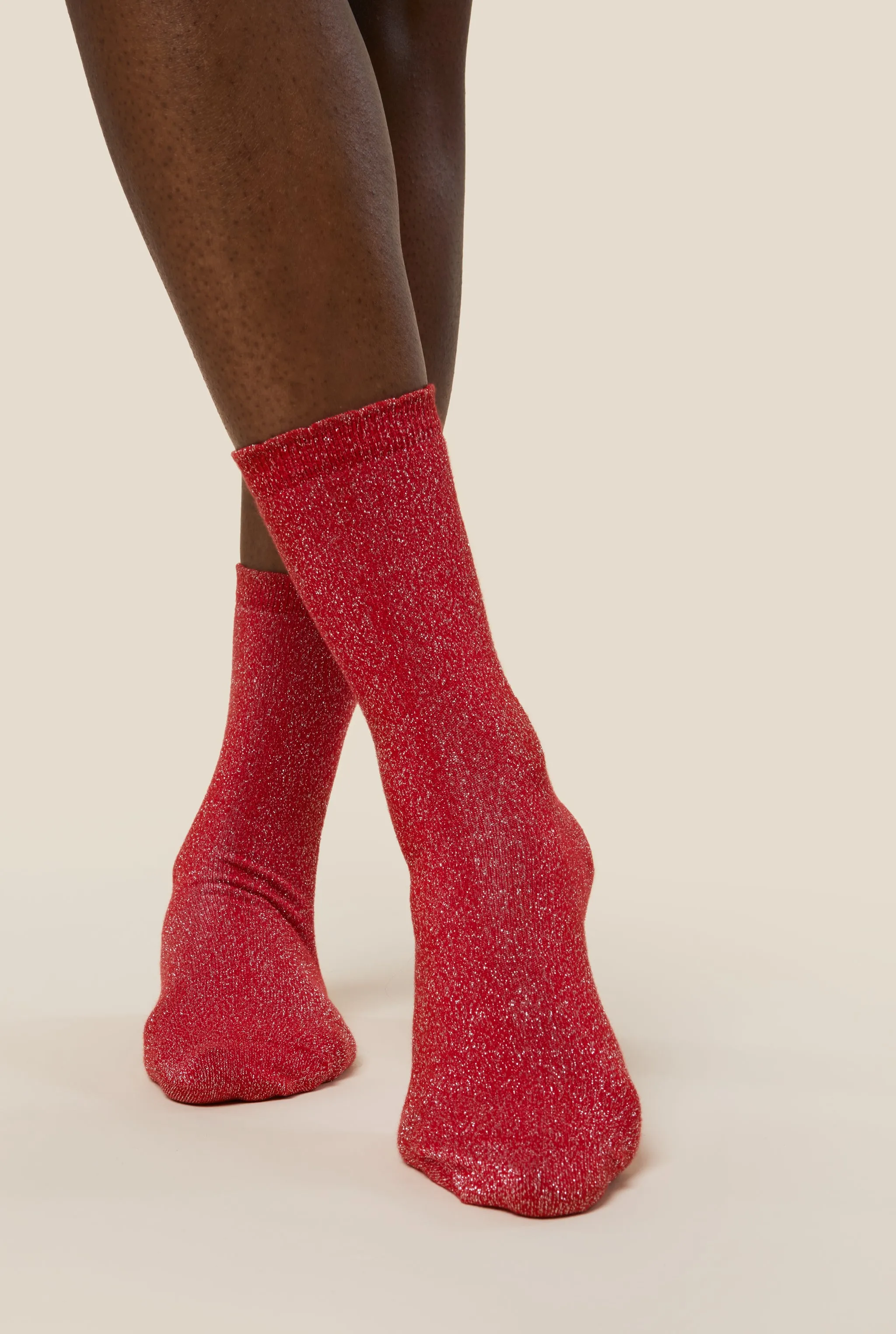 Chaussettes Lurex - Rouge