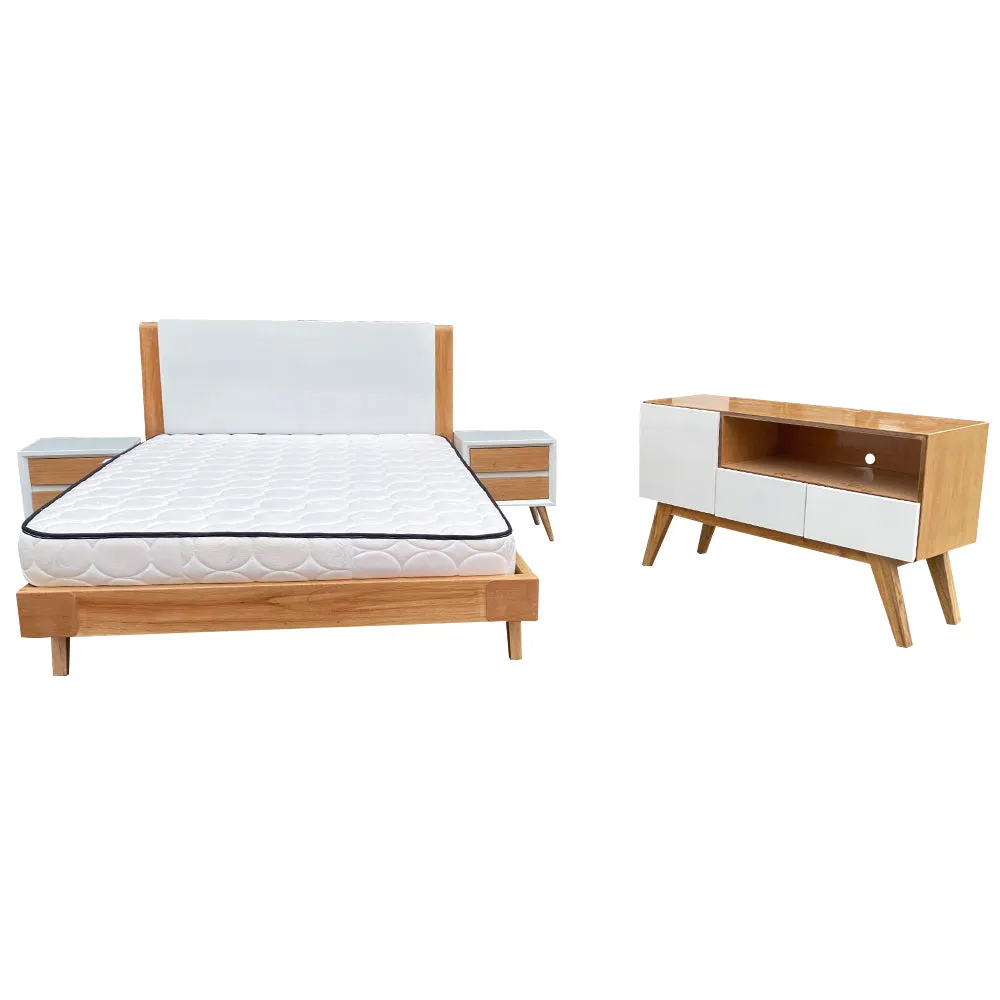 Combo Cama   Mesas   Mueble Escandinavo Escandinavo   Colchón Ortopiedoco