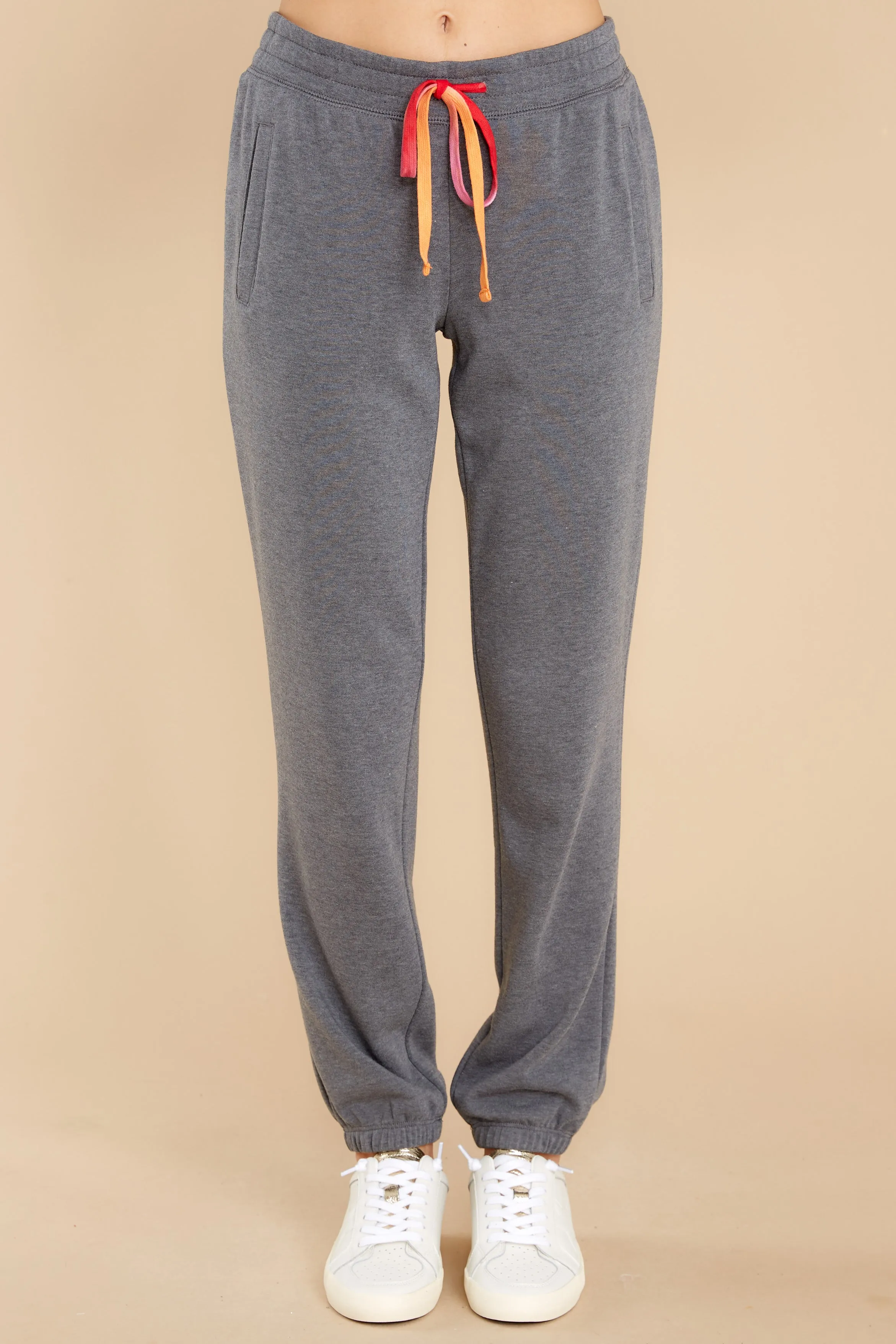 Dream Chaser Grey Heart Print Joggers