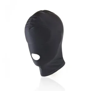 Sure, heres an optimized title for the product: 

Spandex Sensory-Deprivation Hood Mask with Padded Eyes and Open Mouth