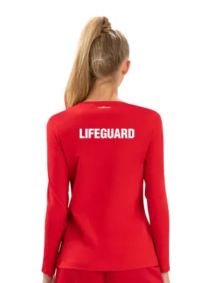 Lifeguard'' Rashguard Femme - Rouge