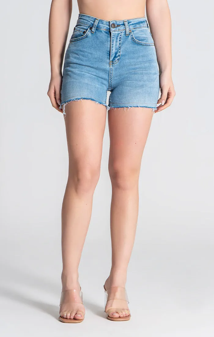 Light Blue Core Denim Shorts