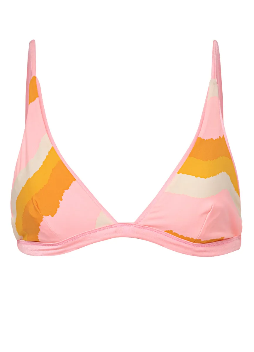 Maaji Orchid Pink Ivy Fixed Triangle Bikini Top