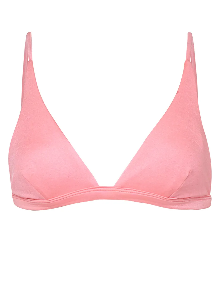 Maaji Orchid Pink Ivy Fixed Triangle Bikini Top