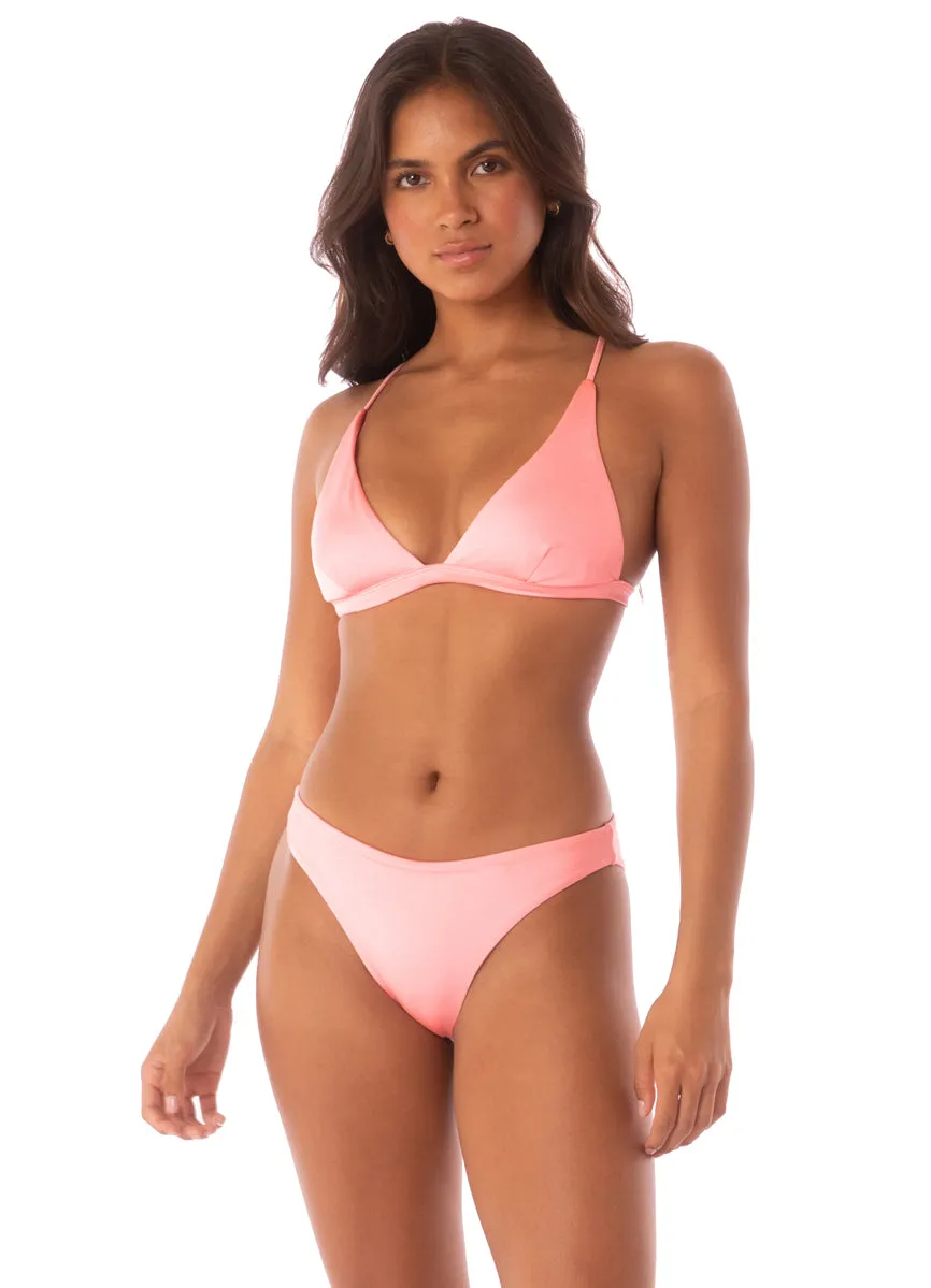 Maaji Orchid Pink Ivy Fixed Triangle Bikini Top