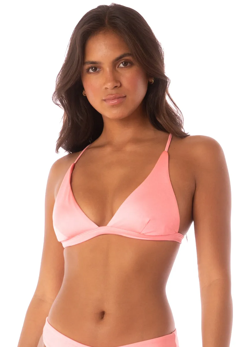 Maaji Orchid Pink Ivy Fixed Triangle Bikini Top