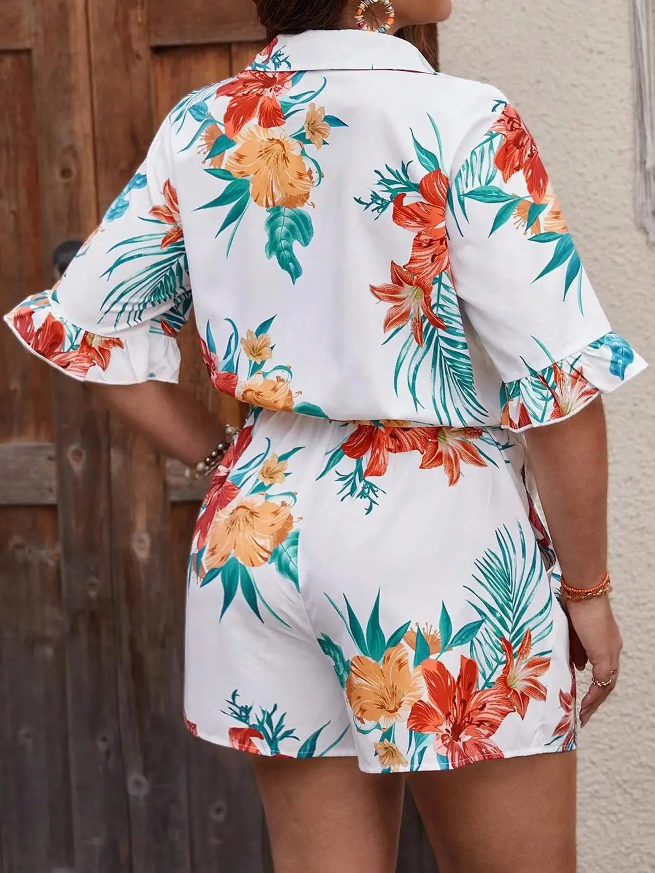 Macacão Casual Floral Plus Size - Amélie