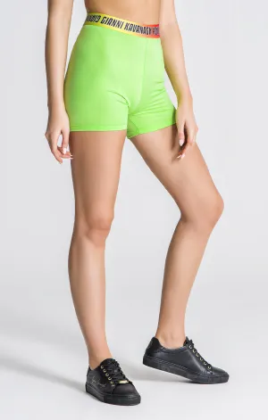 Neon Green Torsion Shorts