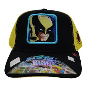 New Arrival Kndit Caps Gorra Negra Con Red Amarilla Wolverine Marvel Comics