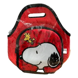 New Arrival Siglo 21 Lonchera Roja Contorno Negro Snoopy Y Woodstock Peanuts