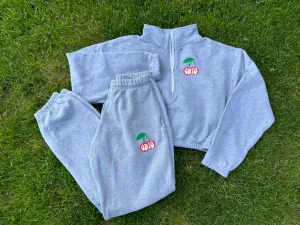 Ohio Cherries Crop Half Zip Sweatshirt