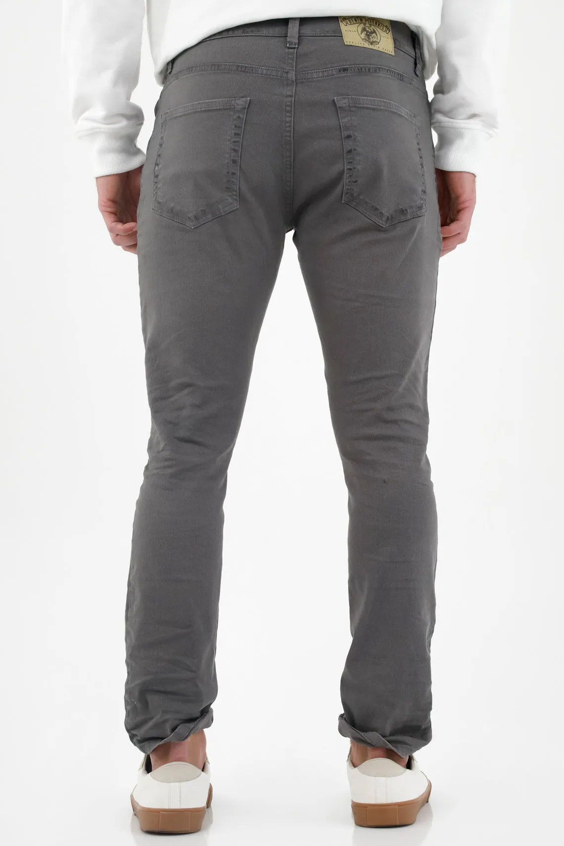 Pantalón cinco bolsillos gris para hombre