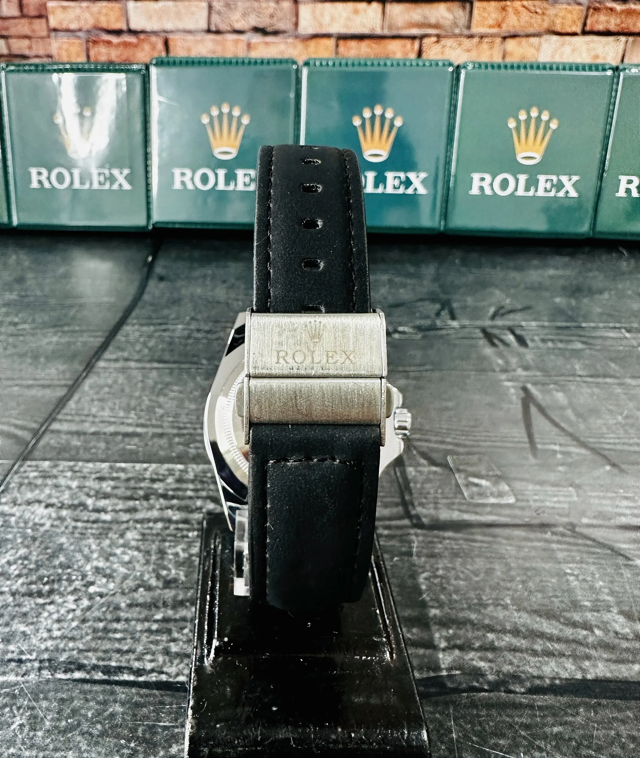 Relógio Rolex Submariner Pulseira de Couro