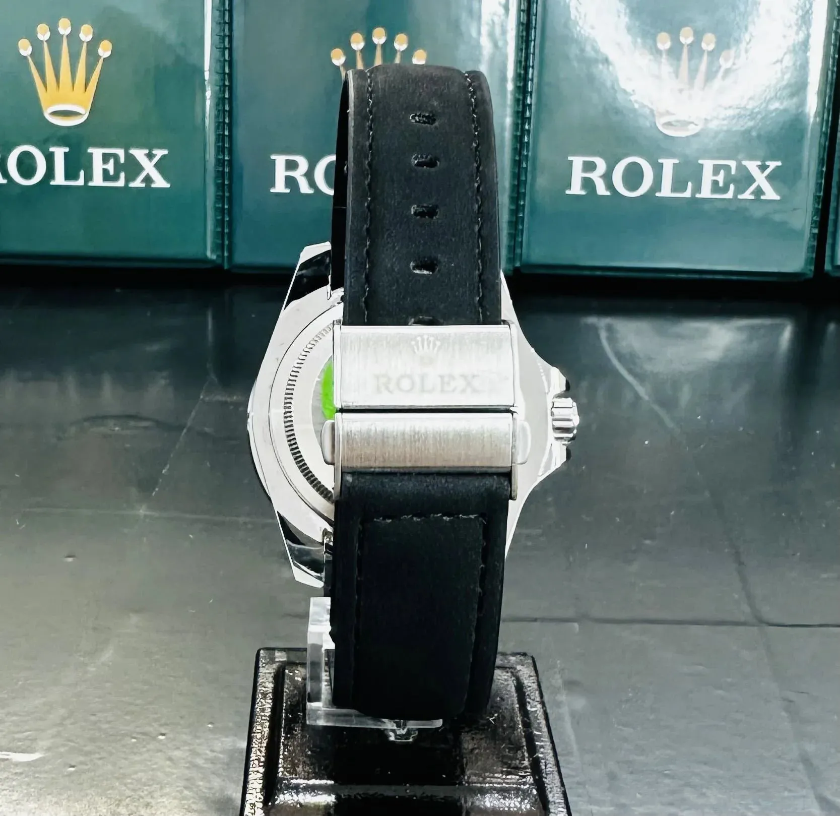 Relógio Rolex Submariner Pulseira de Couro