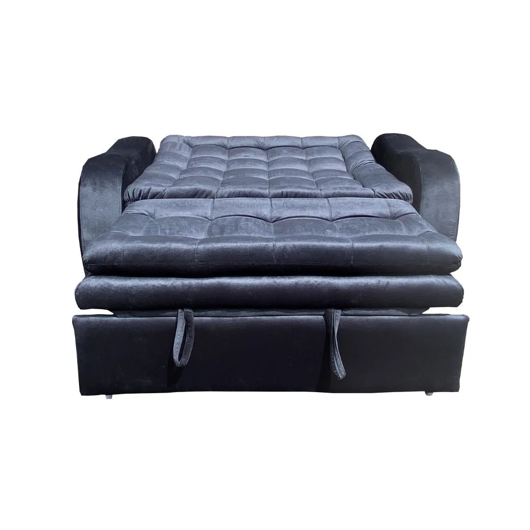 Sofa Cama  Premium Tela Antifluido Negro