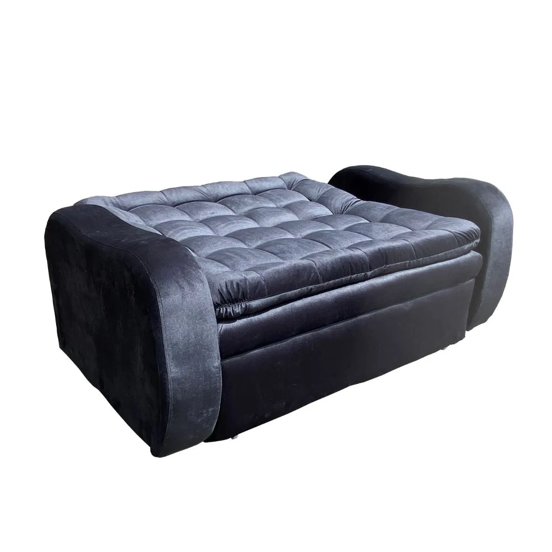 Sofa Cama  Premium Tela Antifluido Negro