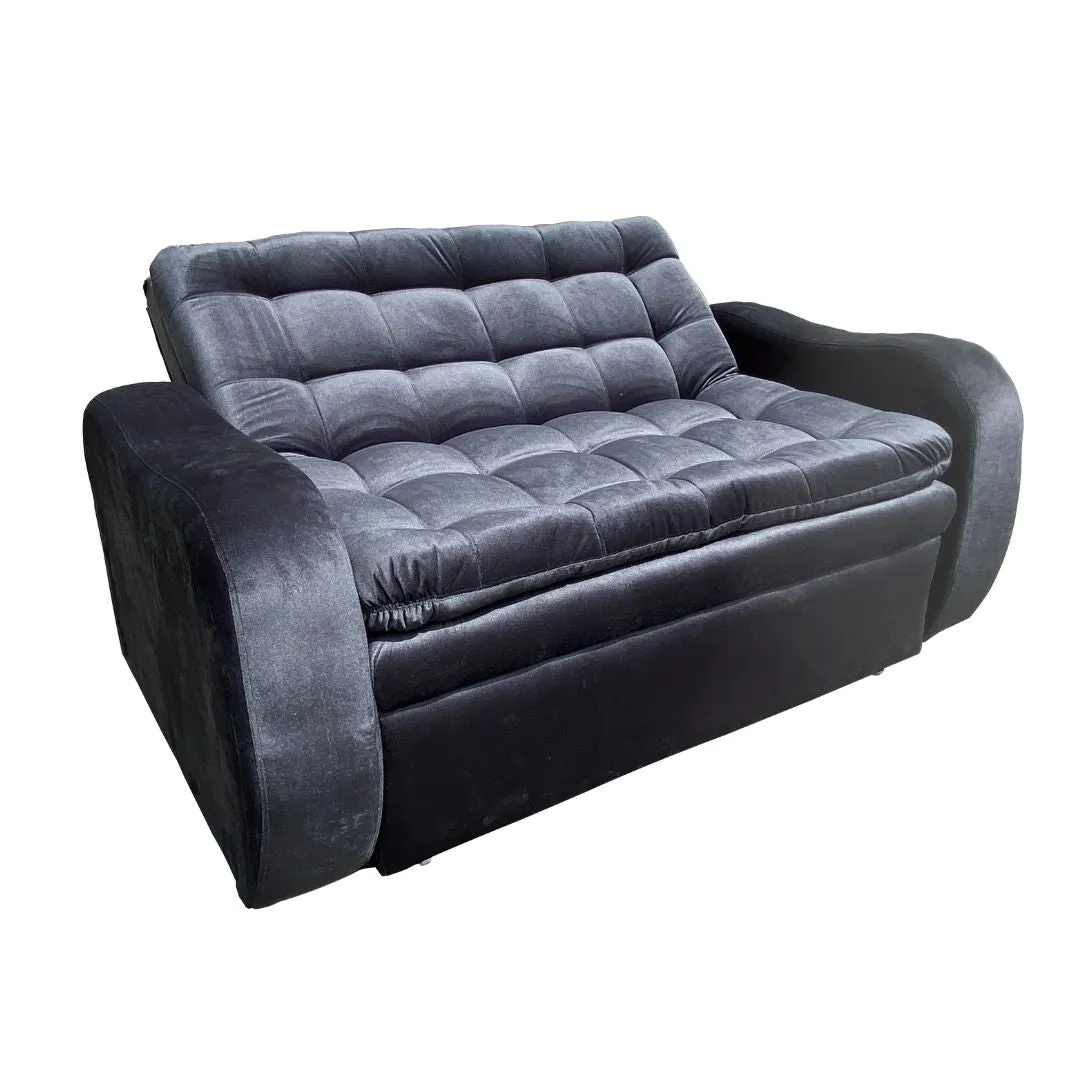 Sofa Cama  Premium Tela Antifluido Negro