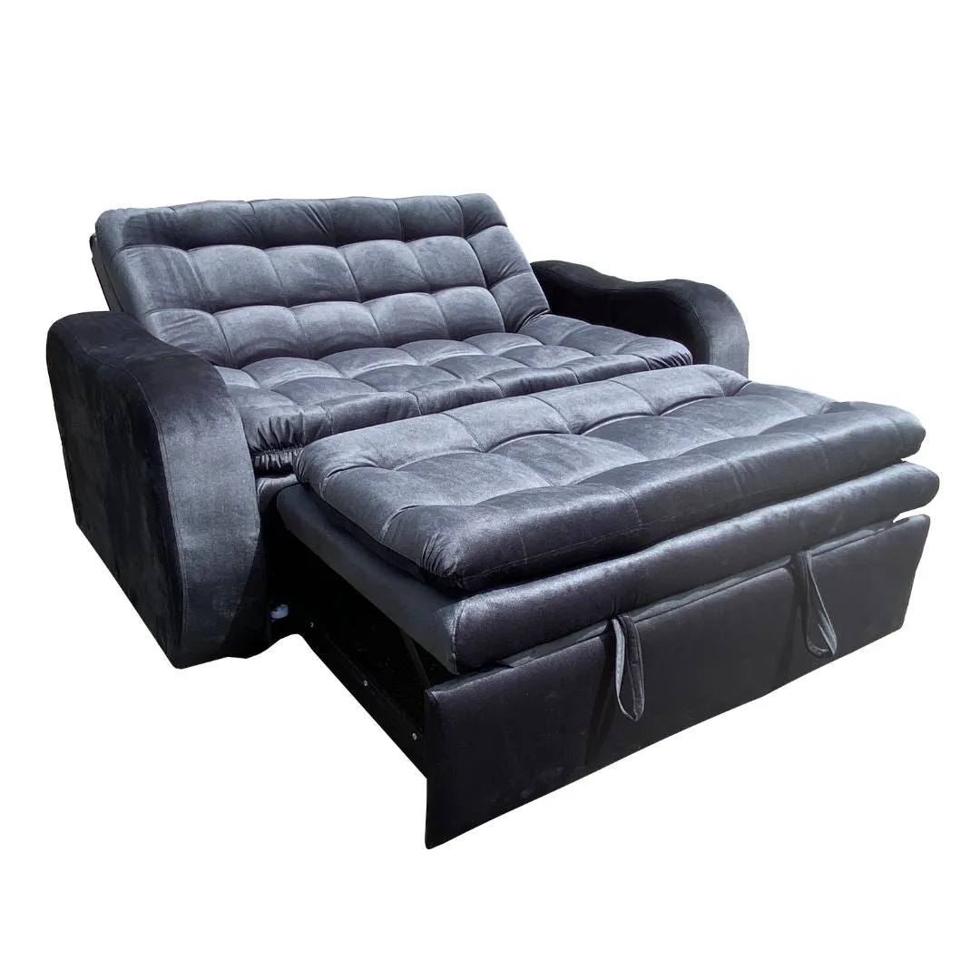 Sofa Cama  Premium Tela Antifluido Negro