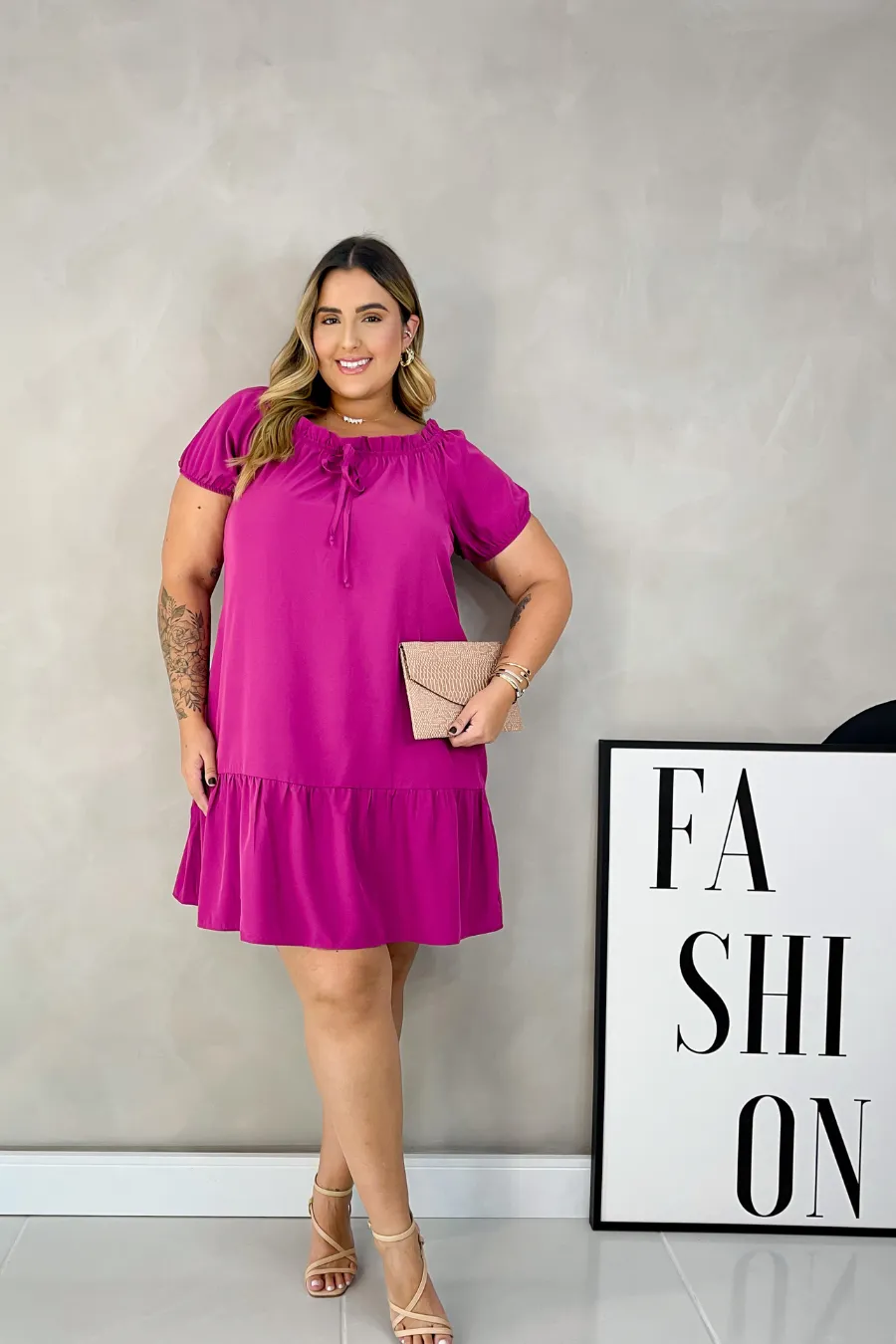 Vestido Plus Size Curto Cigana