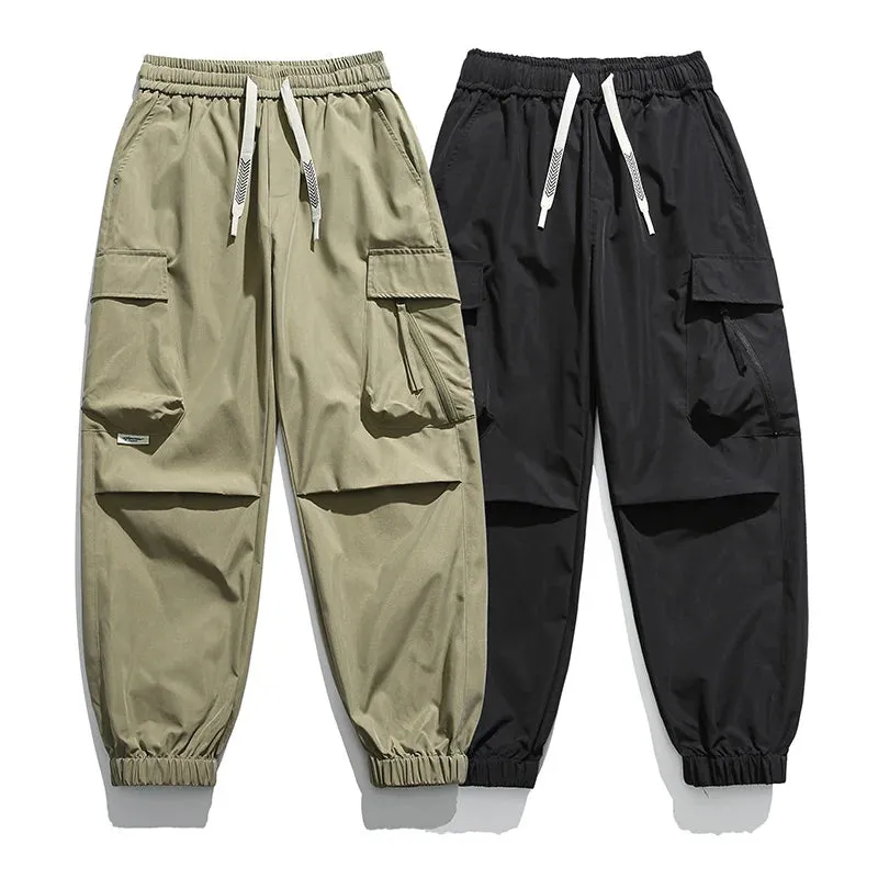 Wiaofellas  -  New Streetwear Multi-pocket Men Cargo Pants Autumn Casual Drawstring Baggy Wide-leg Trousers Hip Hop Fashion Pantalones Hombre