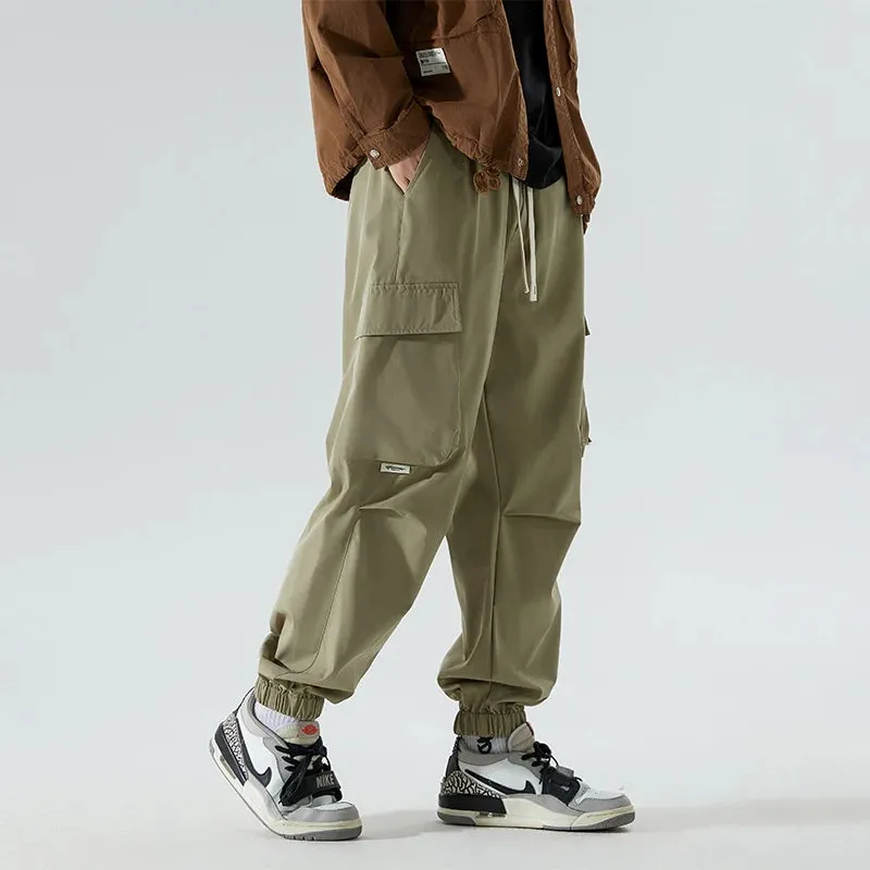 Wiaofellas  -  New Streetwear Multi-pocket Men Cargo Pants Autumn Casual Drawstring Baggy Wide-leg Trousers Hip Hop Fashion Pantalones Hombre